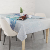 Hawaiian Manta Ray Tribal Tablecloth Polynesian Art Motifs Sweet Pastel