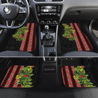 Maori Tukutuku Car Mats with Ferns Pohutukawa and Kowhai Tribal Moko Patterns
