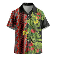 Maori Tukutuku Kid Hawaiian Shirt with Ferns Pohutukawa and Kowhai Tribal Moko Patterns LT03 - Polynesian Pride