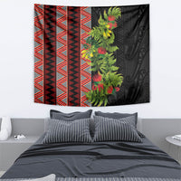 Maori Tukutuku Tapestry with Ferns Pohutukawa and Kowhai Tribal Moko Patterns
