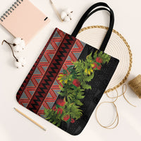 Maori Tukutuku Tote Bag with Ferns Pohutukawa and Kowhai Tribal Moko Patterns