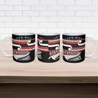 New Zealand Christmas Ceramic Mug Funny Santa Claus Haka Dance with Tukutuku