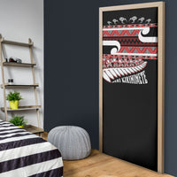 New Zealand Christmas Door Cover Funny Santa Claus Haka Dance with Tukutuku