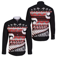 New Zealand Christmas Family Matching Puletasi and Hawaiian Shirt Funny Santa Claus Haka Dance with Tukutuku