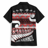 New Zealand Christmas Hawaiian Shirt Funny Santa Claus Haka Dance with Tukutuku