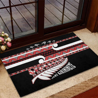 New Zealand Christmas Rubber Doormat Funny Santa Claus Haka Dance with Tukutuku