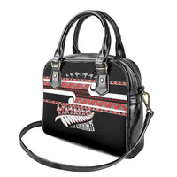 New Zealand Christmas Shoulder Handbag Funny Santa Claus Haka Dance with Tukutuku