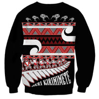New Zealand Christmas Sweatshirt Funny Santa Claus Haka Dance with Tukutuku