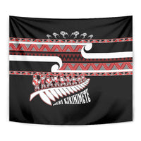 New Zealand Christmas Tapestry Funny Santa Claus Haka Dance with Tukutuku