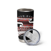 New Zealand Christmas Tumbler Cup Funny Santa Claus Haka Dance with Tukutuku