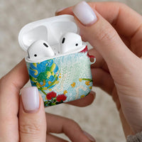 Japanese and Hawaiian Culture Fusion AirPods Case Irezumi with Turtles and Lei Kakau Pattern Fresh Vibe