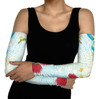 Japanese and Hawaiian Culture Fusion Arm Sleeves Irezumi with Turtles and Lei Kakau Pattern Fresh Vibe