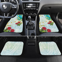 Japanese and Hawaiian Culture Fusion Car Mats Irezumi with Turtles and Lei Kakau Pattern Fresh Vibe