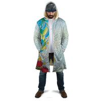 Japanese and Hawaiian Culture Fusion Cloak Irezumi with Turtles and Lei Kakau Pattern Fresh Vibe