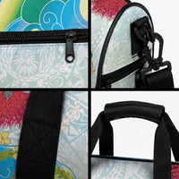 Japanese and Hawaiian Culture Fusion Duffle Bag Irezumi with Turtles and Lei Kakau Pattern Fresh Vibe