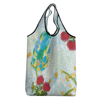 Japanese and Hawaiian Culture Fusion Grocery Bag Irezumi with Turtles and Lei Kakau Pattern Fresh Vibe