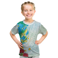 Japanese and Hawaiian Culture Fusion Kid T Shirt Irezumi with Turtles and Lei Kakau Pattern Fresh Vibe