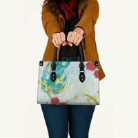 Japanese and Hawaiian Culture Fusion Leather Bag Irezumi with Turtles and Lei Kakau Pattern Fresh Vibe