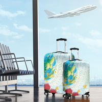 Japanese and Hawaiian Culture Fusion Luggage Cover Irezumi with Turtles and Lei Kakau Pattern Fresh Vibe