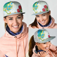 Japanese and Hawaiian Culture Fusion Mesh Trucker Cap Irezumi with Turtles and Lei Kakau Pattern Fresh Vibe