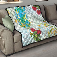 Japanese and Hawaiian Culture Fusion Quilt Irezumi with Turtles and Lei Kakau Pattern Fresh Vibe