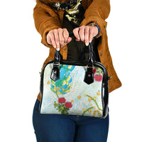 Japanese and Hawaiian Culture Fusion Shoulder Handbag Irezumi with Turtles and Lei Kakau Pattern Fresh Vibe