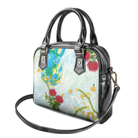 Japanese and Hawaiian Culture Fusion Shoulder Handbag Irezumi with Turtles and Lei Kakau Pattern Fresh Vibe
