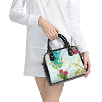 Japanese and Hawaiian Culture Fusion Shoulder Handbag Irezumi with Turtles and Lei Kakau Pattern Fresh Vibe