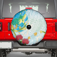 Japanese and Hawaiian Culture Fusion Spare Tire Cover Irezumi with Turtles and Lei Kakau Pattern Fresh Vibe