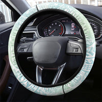 Japanese and Hawaiian Culture Fusion Steering Wheel Cover Irezumi with Turtles and Lei Kakau Pattern Fresh Vibe