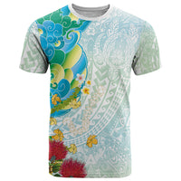 Japanese and Hawaiian Culture Fusion T Shirt Irezumi with Turtles and Lei Kakau Pattern Fresh Vibe
