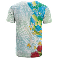 Japanese and Hawaiian Culture Fusion T Shirt Irezumi with Turtles and Lei Kakau Pattern Fresh Vibe