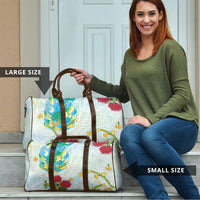 Japanese and Hawaiian Culture Fusion Travel Bag Irezumi with Turtles and Lei Kakau Pattern Fresh Vibe