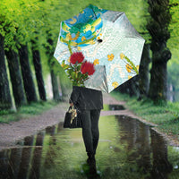 Japanese and Hawaiian Culture Fusion Umbrella Irezumi with Turtles and Lei Kakau Pattern Fresh Vibe