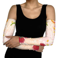 Japanese and Hawaiian Culture Fusion Arm Sleeves Irezumi with Turtles and Lei Kakau Pattern Sunset Vibe