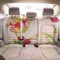 Japanese and Hawaiian Culture Fusion Back Car Seat Cover Irezumi with Turtles and Lei Kakau Pattern Sunset Vibe