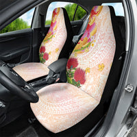 Japanese and Hawaiian Culture Fusion Car Seat Cover Irezumi with Turtles and Lei Kakau Pattern Sunset Vibe