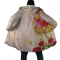 Japanese and Hawaiian Culture Fusion Cloak Irezumi with Turtles and Lei Kakau Pattern Sunset Vibe