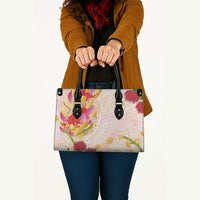 Japanese and Hawaiian Culture Fusion Leather Bag Irezumi with Turtles and Lei Kakau Pattern Sunset Vibe