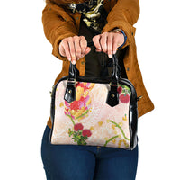 Japanese and Hawaiian Culture Fusion Shoulder Handbag Irezumi with Turtles and Lei Kakau Pattern Sunset Vibe