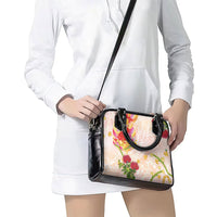 Japanese and Hawaiian Culture Fusion Shoulder Handbag Irezumi with Turtles and Lei Kakau Pattern Sunset Vibe
