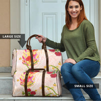 Japanese and Hawaiian Culture Fusion Travel Bag Irezumi with Turtles and Lei Kakau Pattern Sunset Vibe