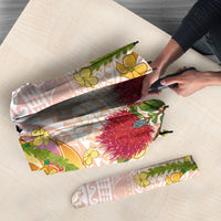 Japanese and Hawaiian Culture Fusion Umbrella Irezumi with Turtles and Lei Kakau Pattern Sunset Vibe
