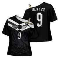 Aotearoa Rugby Custom Cross Shoulder Shirt Maori Tribal Motifs Stripes-Sporty Style