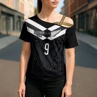 Aotearoa Rugby Custom Cross Shoulder Shirt Maori Tribal Motifs Stripes-Sporty Style
