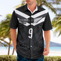 Aotearoa Rugby Custom Hawaiian Shirt Maori Tribal Motifs Stripes-Sporty Style