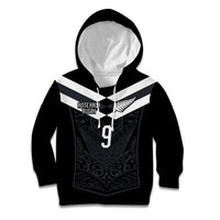 Aotearoa Rugby Custom Kid Hoodie Maori Tribal Motifs Stripes-Sporty Style