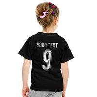 Aotearoa Rugby Custom Kid T Shirt Maori Tribal Motifs Stripes-Sporty Style