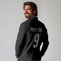 Aotearoa Rugby Custom Long Sleeve Polo Shirt Maori Tribal Motifs Stripes-Sporty Style