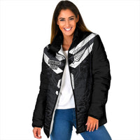 Aotearoa Rugby Custom Padded Jacket Maori Tribal Motifs Stripes-Sporty Style